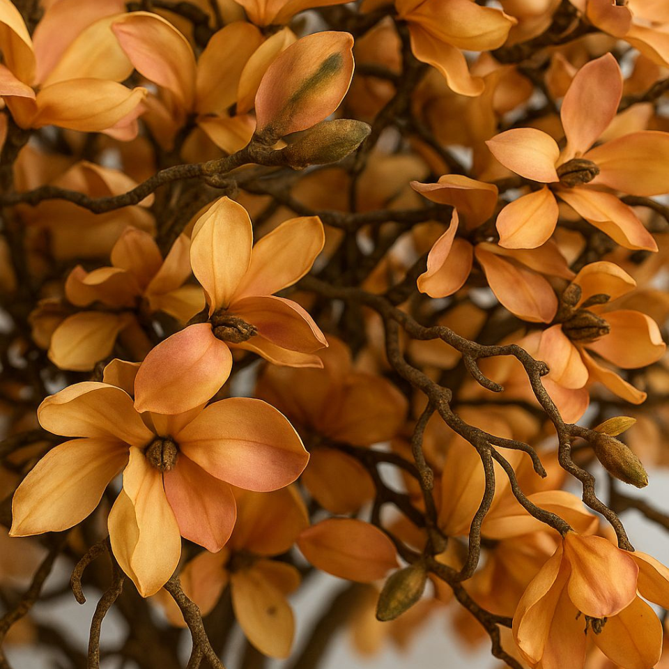 Magnolia beige en pot Saint-Tropez – Édition blanche brillante