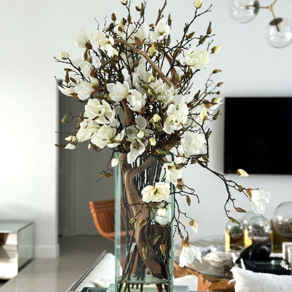 Vase Magnolias Blanches – Hauteur 51 cm – Maison Moderne