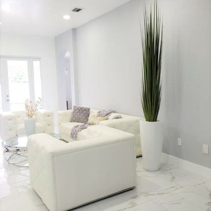 Grand vase Dax avec herbe à roseaux